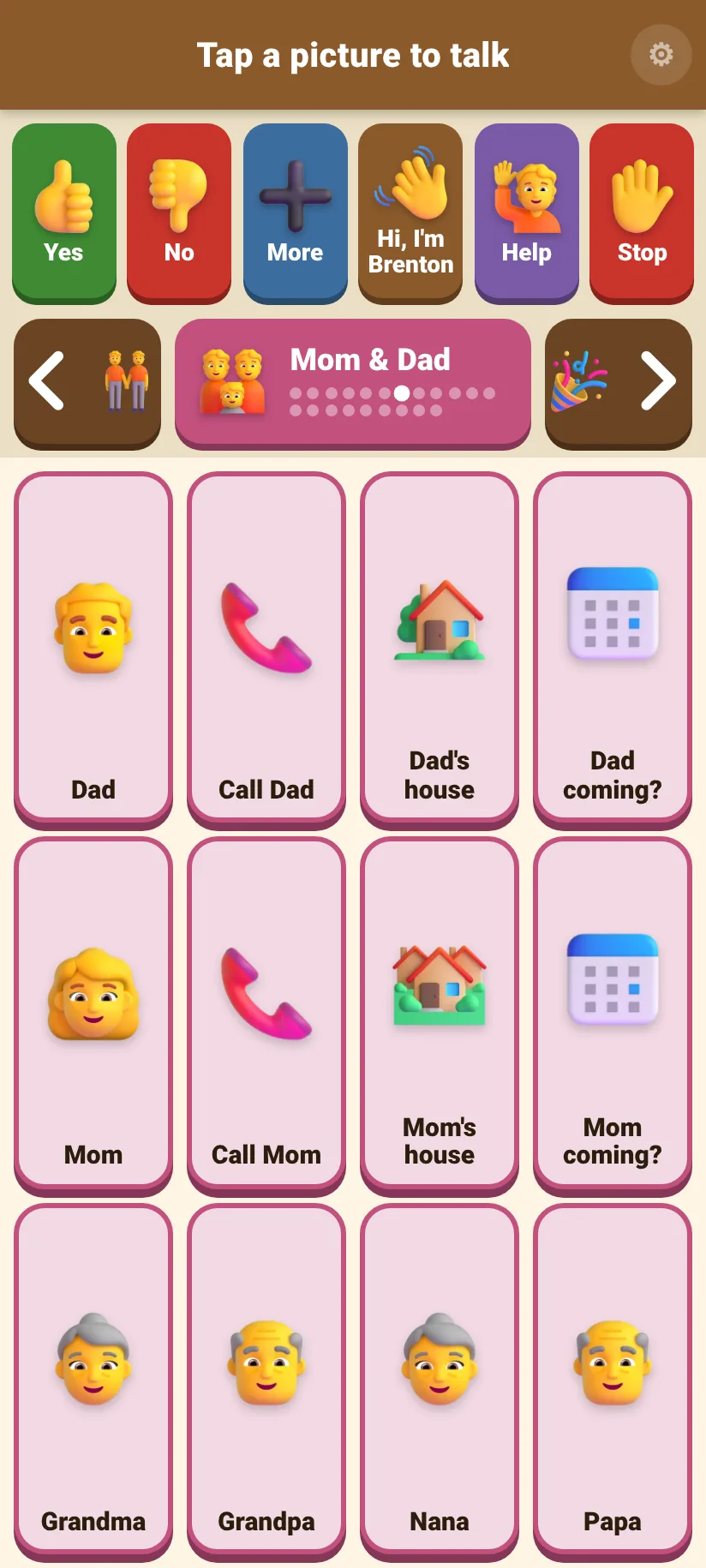 The Mom and Dad page